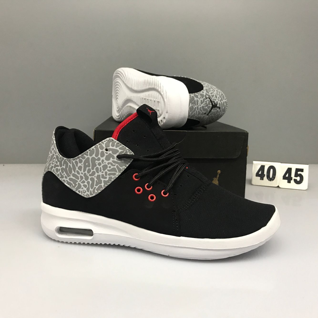 Nike Air Jordan First Classic Black Grey Red Running Shoes